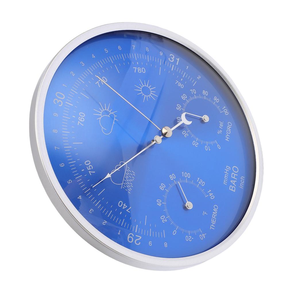 Thermometer Barometer Hygrometer 3 In 1 All Season Wall Hanging Indoor Outdoor Accurate Weather