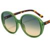 Fashion Sun Glasses Candy Color Anti-UV Spectacles Oversize Frame Eyeglasses Simplity Round Google Retro Sunglasses
