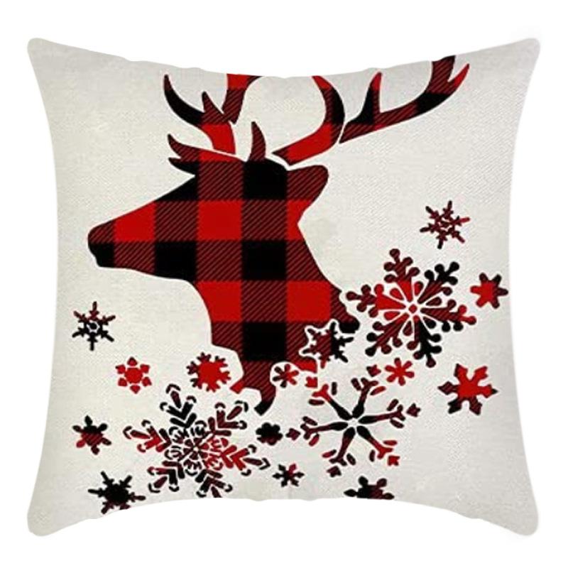 New Christmas Pillowcase Letter Linen Print Home Sofa Pillowcase Bedside Pillowcase