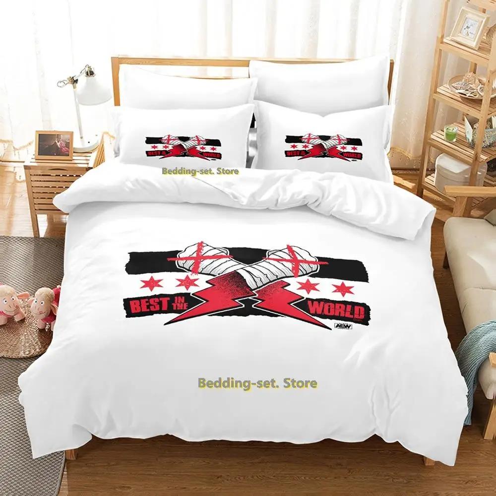 Cm Punk Aew The Best In The World Bedding Set Single Twin Full Queen King Size Bed Set Adult Kid Bedroom Duvetcover Sets