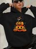 Pastel Halloween Rainbow Ghost Print Hoodie for Women THE BOO CREW Halloween Family Matching Outfits Pumpkin Graphic Sweatshirt