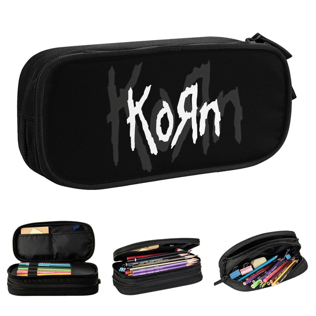 Cute Korn Rock Music Pencil Cases Pencil Pouch Pen Box for Girl Boy Big Capacity Bags School Supplies Gift Stationery