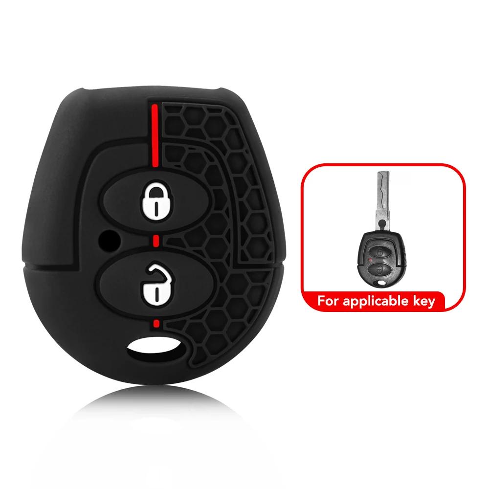 

Силиконовый чехол для ключа-брелока с 2 кнопками, подходит для Seat Corboda Leon Ibiza Toledo Alhambra Altea Arosa, держатель-протектор для корпуса чёрный