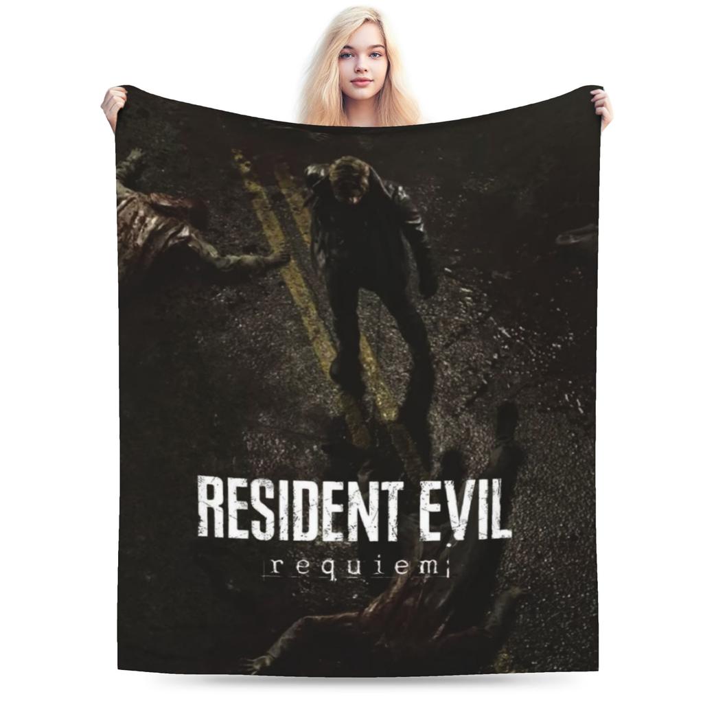 Residents Evils 9 Requiem Game Leon Accessories Blanket Cozy Soft Throw Blankets for Living Room Multiple Sizes Bedding Throws