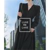 [Luxe Relax] Ladies One Piece Cachecoeur Long Beautiful Formal Dress Long Sleeve Invited Resort Brown 5S-L07-BRL