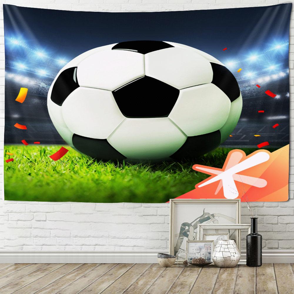 Stadium Football Wall Hanging Ball Game Sports Theme Tapestry For Home Bedroom Living Room Decoration Soccer Pattern Tapestry