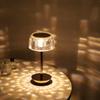Acrylic LED Table Lamp Rechargeable USB Touch 3 Colors Light Dimming for Bedroom Bedsides Bar Atmosphere Retro Iron Desk Light