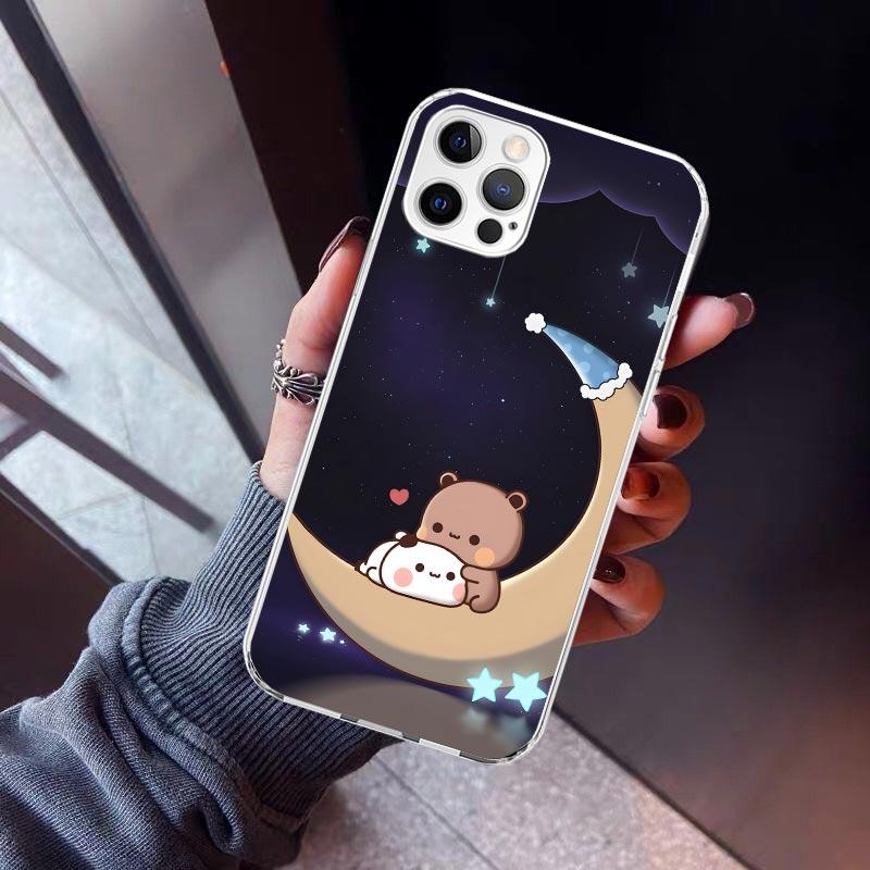 Cute Peach Goma Cat Phone Case For iPhone 17 Air 16 15 Pro Max 14 Plus 13 Mini 12 11 Cover 7 8 SE Silicone Shell Print Fundas 17