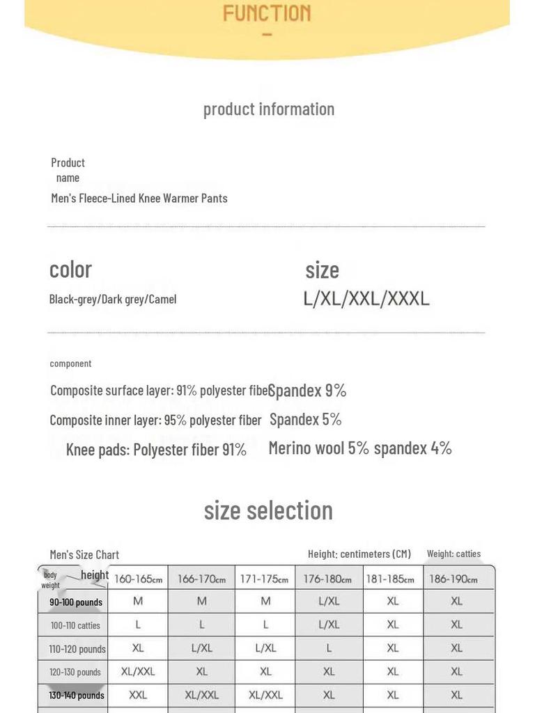 JEEP Men's Plus Fleece Thermal Pants with Knee Support