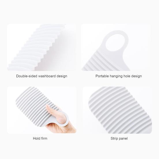 2Pcs Mini Laundry Boards Underwear Sock Wash Boards Hanging Hole Design Widely Used Portable Mini Wash Boards