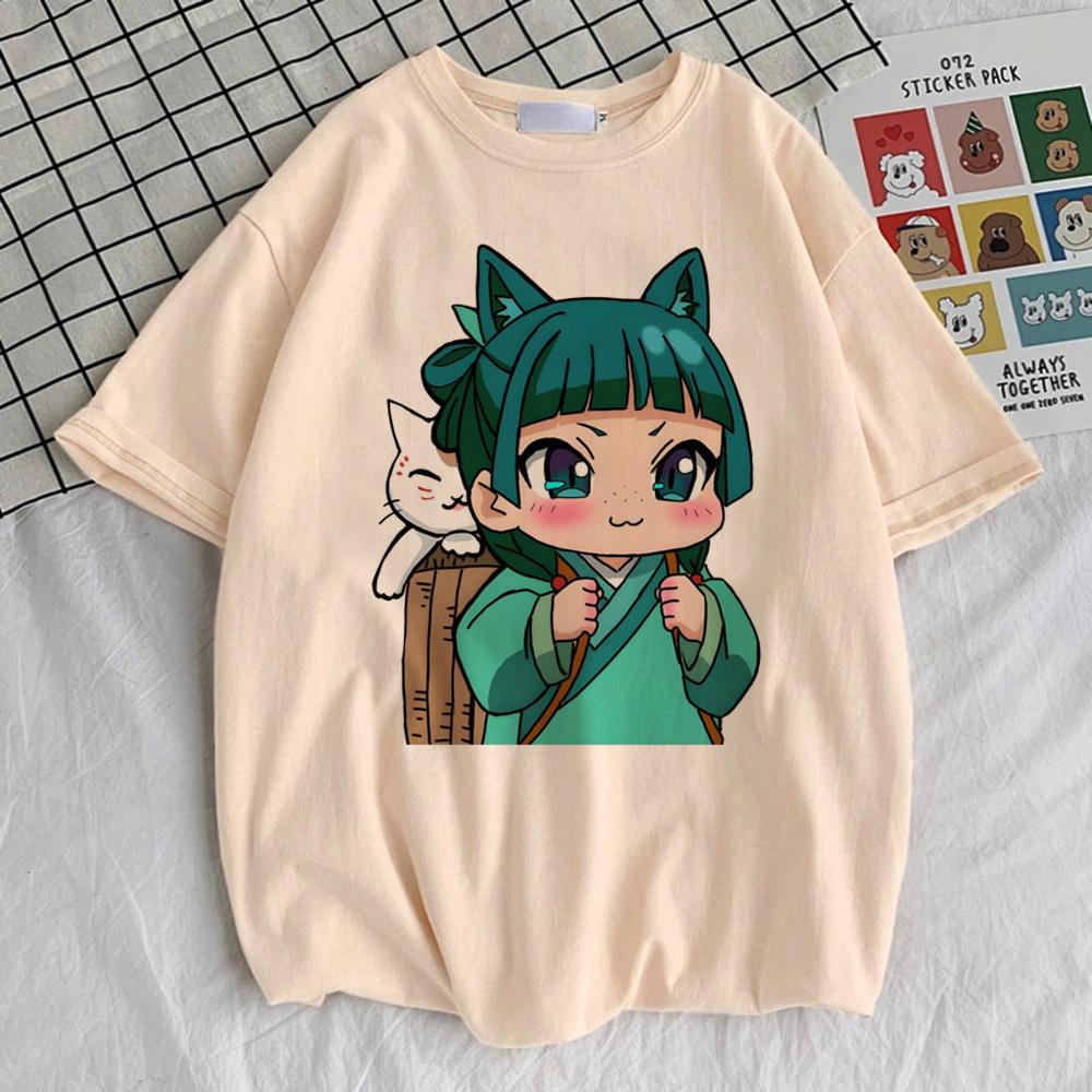 Apothecary Diaries Tshirt Women Colorful Trendy Punk Kawaii 80s Tshirt Hip Hop Breathable Graphic Kawaii Pop Culture Aesthetic