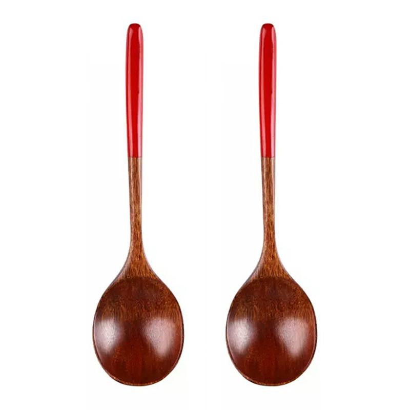2 Pezzi Cucchiaio in Legno Giapponese Cucchiaio in Legno per Riso e Zuppa Set di Cucchiai in Legno da Cucina Per Mangiare Zuppa Dessert Cucchiaino Cucchiaio per Bambini Stoviglie