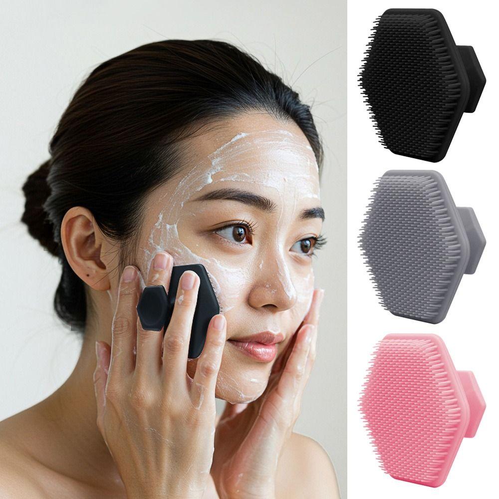 Mini Facial Cleaning Brush Silicone Manual Face Exfoliator Exfoliating Brush Facial Care