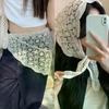 Trendy Lace Hollow Out Triangle Hair Scarf Headband Women Girls Mini Skirt Y2K Hip Curtain Waist Chain Waist Accessories