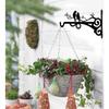 2PCS Rustproof Iron Hooks Hanging Basket Bracket - Outdoor Wall Hangers for Planters, Wind Chimes & Bird Feeders