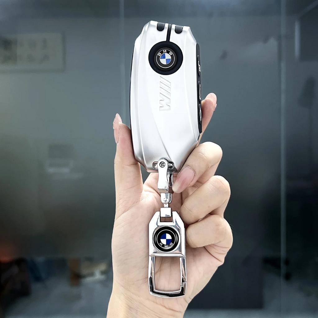 Car Key Case Cover Shell For BMW i7 X7 G07 5 7 Series iX X1 X5 G70 G09 XM U06 G81 M3 Protected Fob Accessories