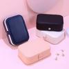 Elegant Leather Jewelry Box With Detachable Double Layers For Travel And Gift Use