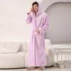 Bata de Franela con Capucha Oversize para Hombre y Mujer de Longitud Larga hasta el Tobillo Ropa de Dormir Acogedora de Invierno Ropa para el Hogar
