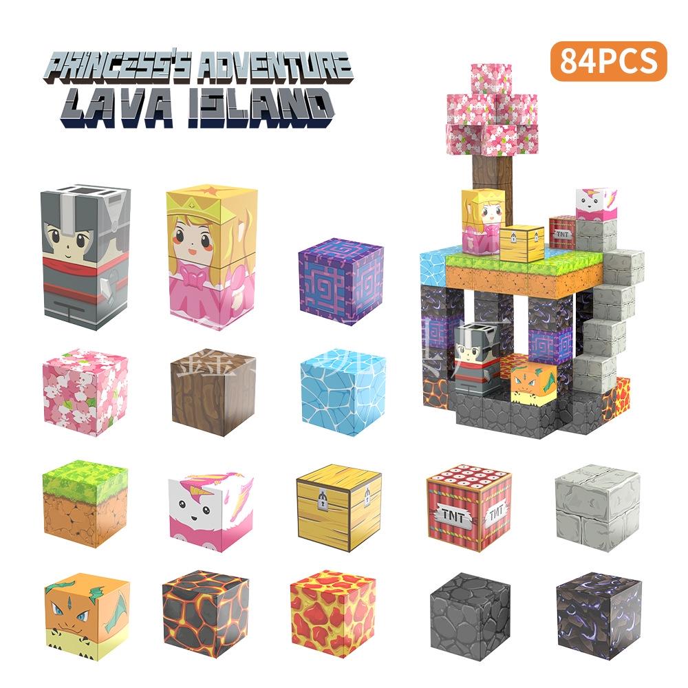 

Набор магнитных кубиков 2,5 см: Крупные строительные блоки для мальчиков, аксессуары для моделей и игр