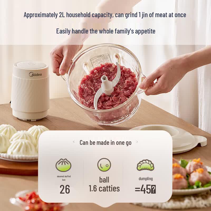 Midea Electric Multi-functional Food Processor & Meat Grinder CN plug (adapter included)