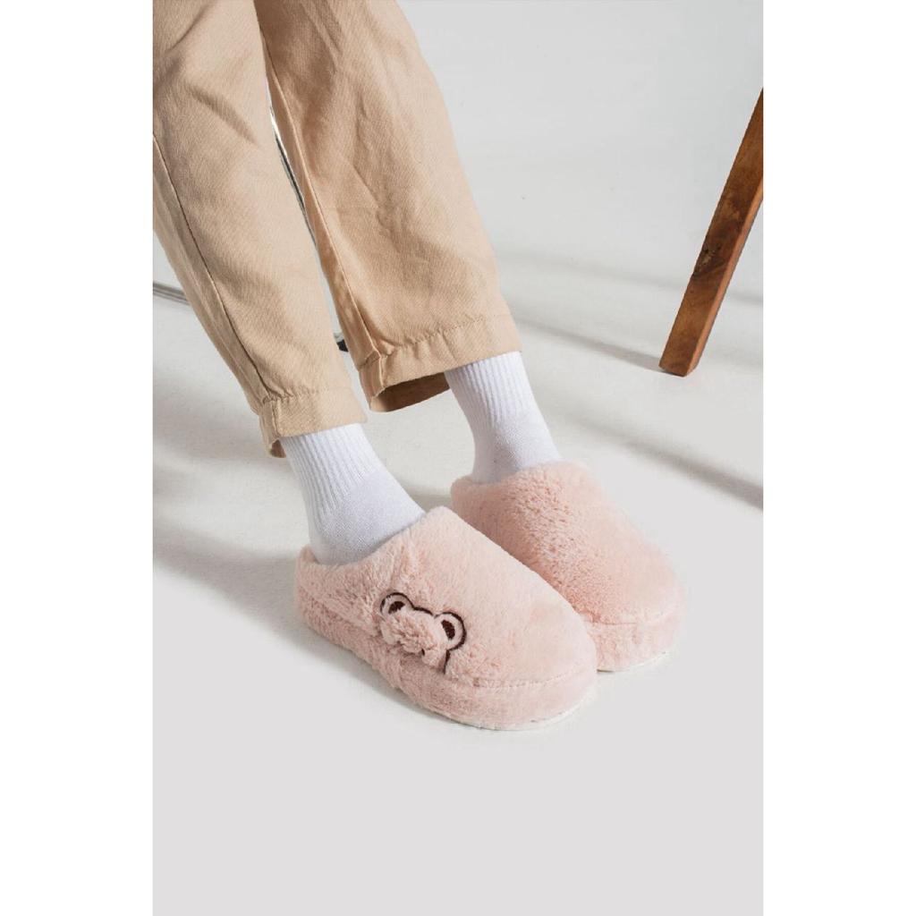 Women's Indoor Slippers Winter Woolen Slippers Comfortable Indoor Non-slip High Sole