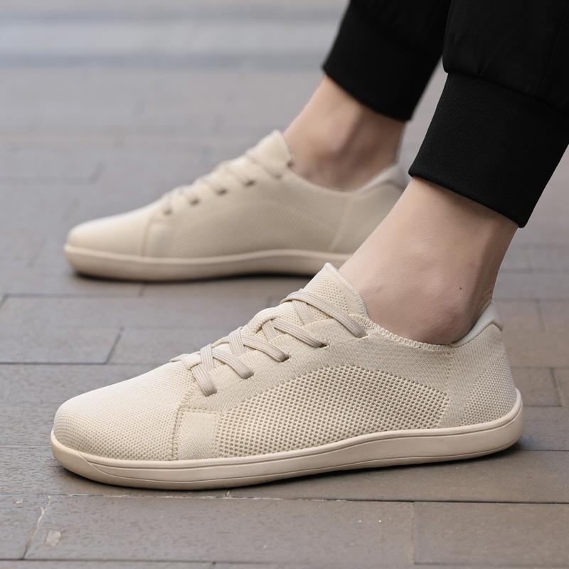 Wide Toe Casual Sports Shoes Minimalist Barefoot Walking Shoes Gym Training Sneakers Light Elastic Flats