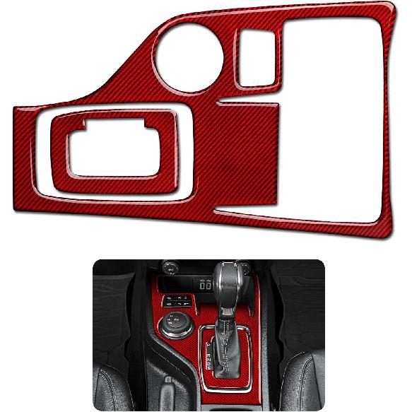 Car Sticker Carbon Fiber Center Console Gear Shift Indicator Panel Cover Trim for Ford Ranger XLT Lariat XL      Decal Accessories Red