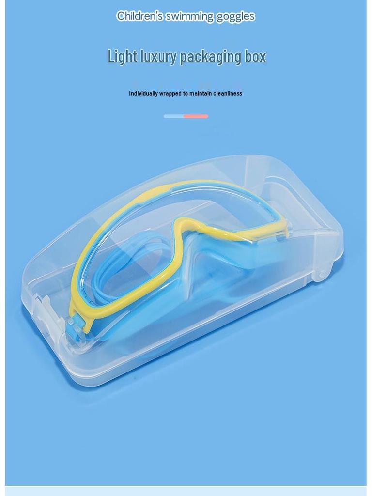 Children's Waterproof Anti-Fog UV-Proof Swim Goggles - Large Frame, Professional Diving for Boys & Girls