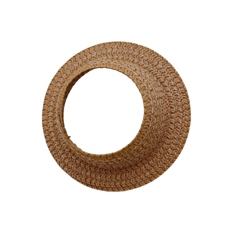 Elegant Woven Doll Accessory 17Cm Open Top Summer Hat Portable For Fashionable Outfit Pairing