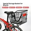 Metal Bike Rear Basket with Integrated Rear Light Bicycle Storage Seat Rack Large Capacity Cycling Rear Frame Shelf