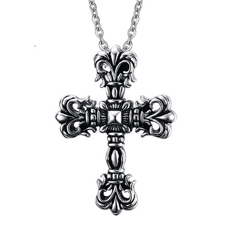 Listing Titanium Steel Cross Death Coffin Pendant Necklace Men s Punk Hip Hop Rock Personality Men s Fashion Zircon