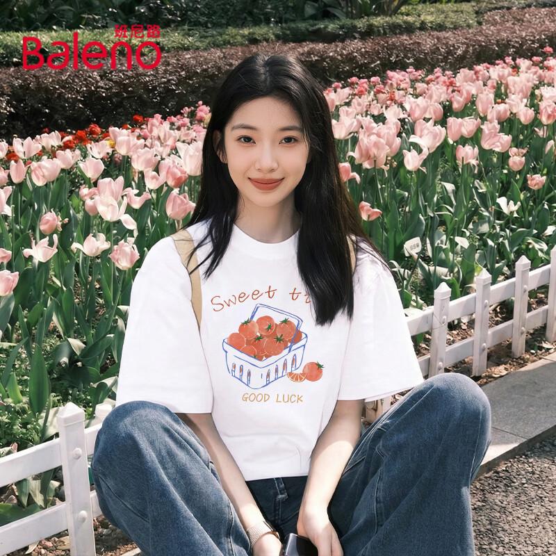 

Baleno Women s Pure Cotton Short-Sleeve T-Shirt S