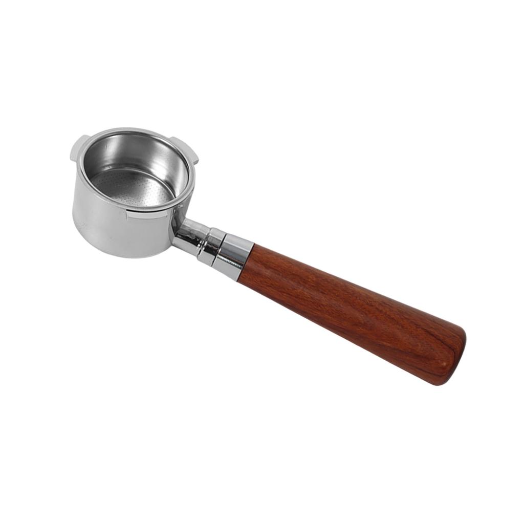 Alloy and Wood Handle Naked Portafilter Reliable 51mm Bottomless Portafilter Coffee Brewing Tools for Consistent Crema