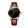 Mens Sports Quartz Watch With Waterproof 100m And Genuine Leather Strap For Active Lifestyle