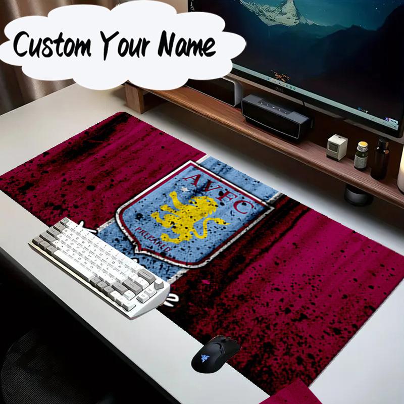 Custom Name Mouse Pad Football Villa Design Mouse Pad, Gaming Mouse Pad, Keyboard Pad, Desk Decor for Computer Notebook Fan Birthday Gift