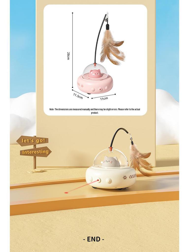 Smart Electric Cat Toy: Self-Playing Laser & Feather Teaser for Kitten Boredom Relief