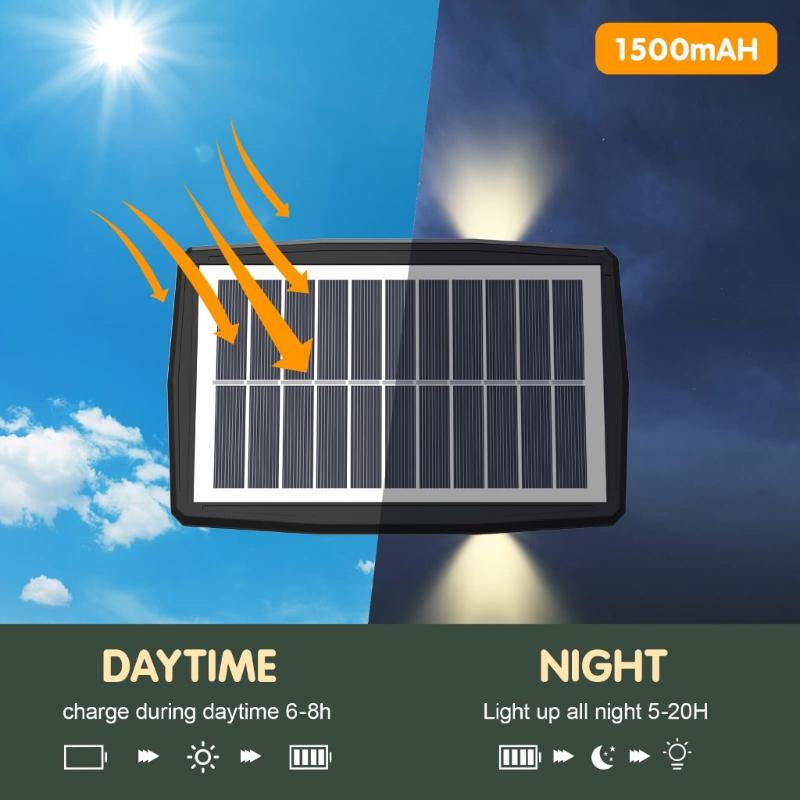 Mini Solar Led Wall Light Outdoor Waterproof Warm Garden Decoration Led Wall Lamp Fence Lights 1/2Pcs