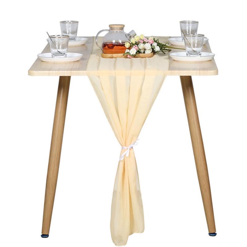 New Chiffon Table Flag European American Style Decorative Table Flag Wedding Decoration Chiffon Yarn Table Flag