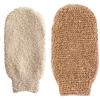 Peeling-Badehandschuhe für Dusche und Körper - 2er-Pack und gelbe Jute-Handschuhe