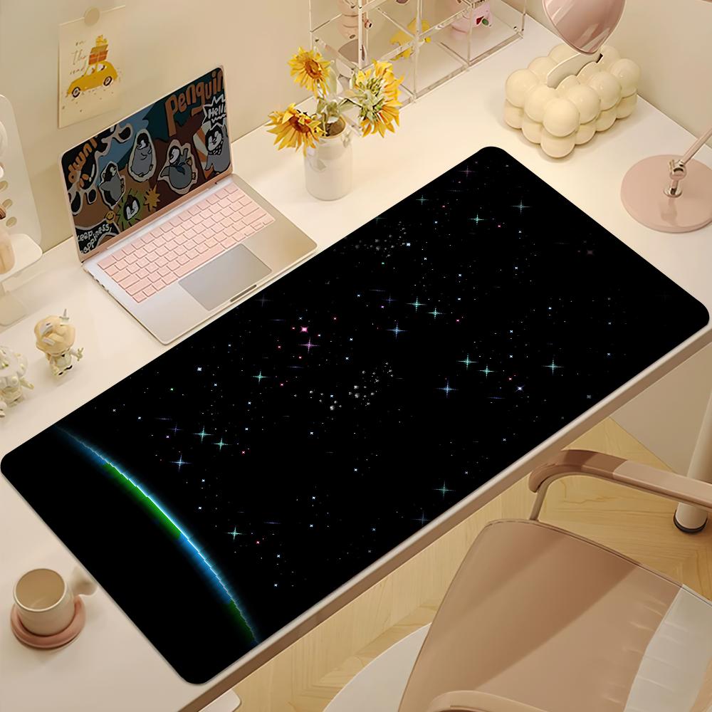 UUniverse Pixel Spaceship Astronaut Mouse Pad Nonslip Thickened MousePad Large Writing Lockedge Office Student Gaming Cushion