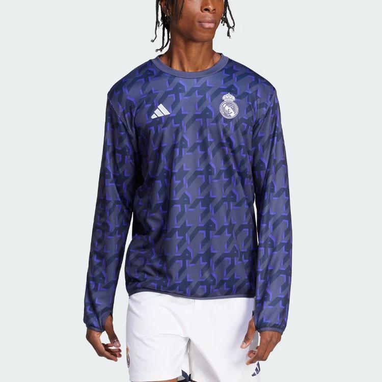 adidas Real Madrid Pre-Match Warm Top Men Tops Dark-Blue IQ0546