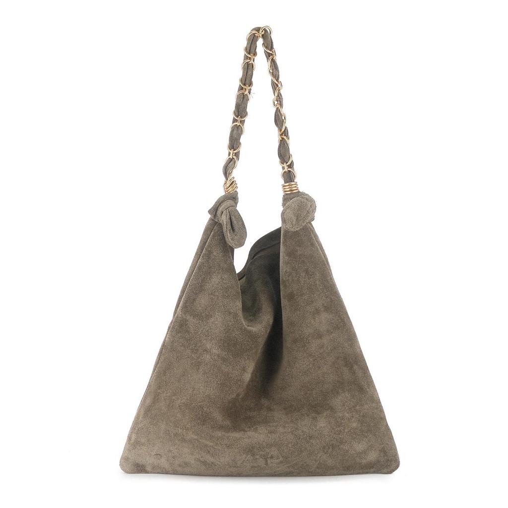 Retro Frosted Cowhide Tote - Large Capacity, Casual Single Shoulder Bucket Bag