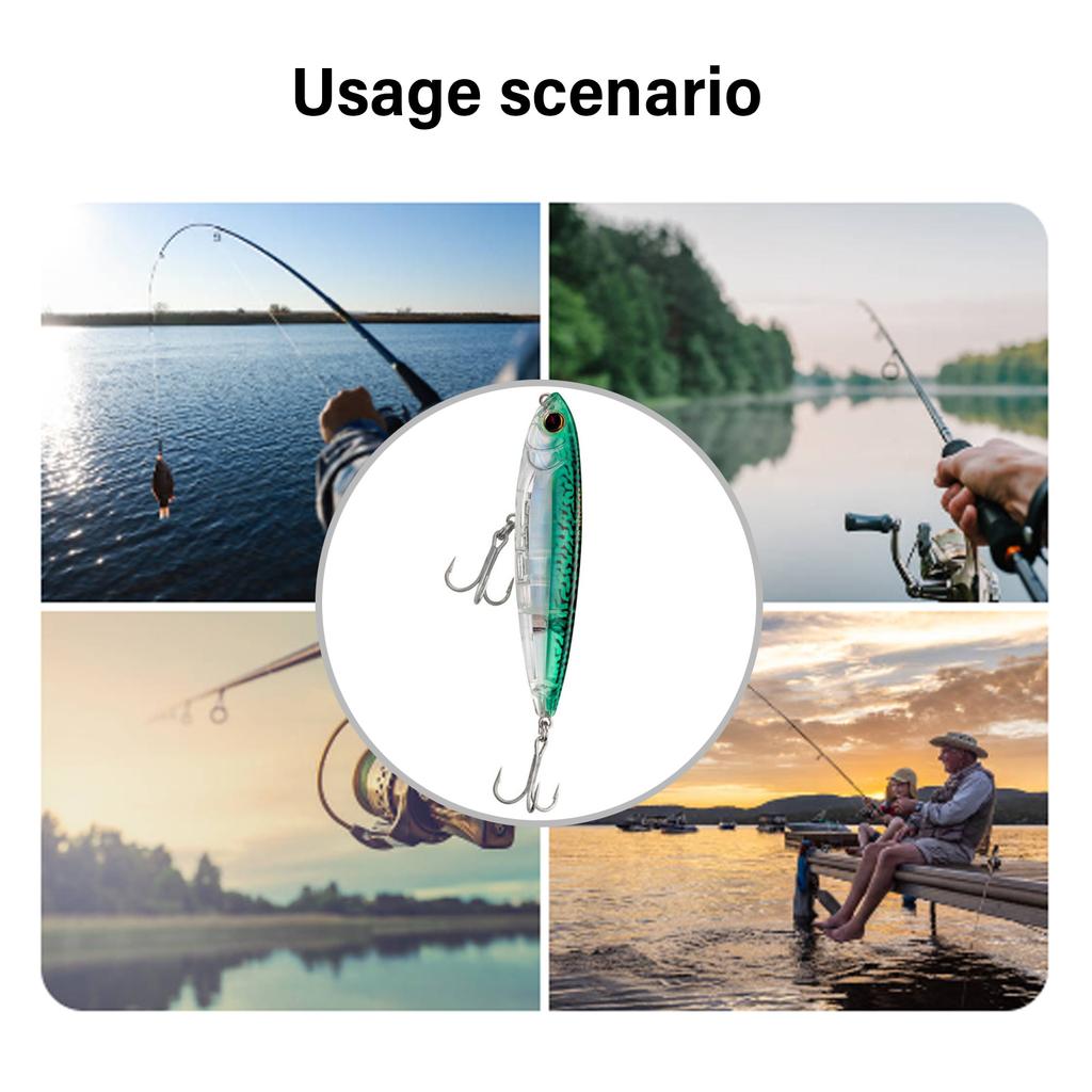 Pencil Floating Lure Long Casting Sinking Pencil Lures with Treble Hook Artificial Hard Baits Topwater Fishing Lures