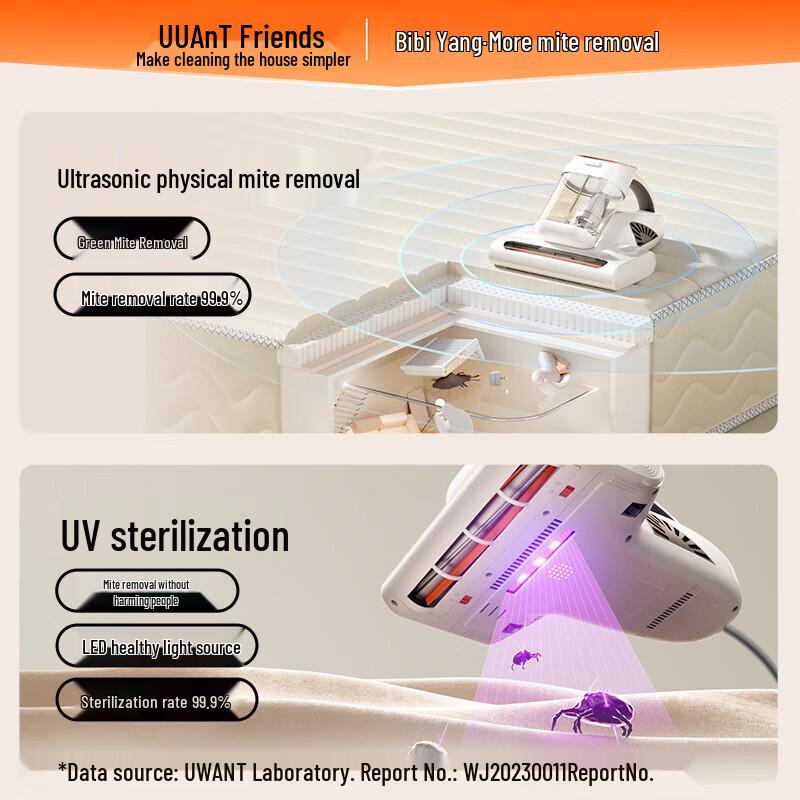 UWANT M300SE Dual-Cup UV Ultrasonic Mite Removal Vacuum