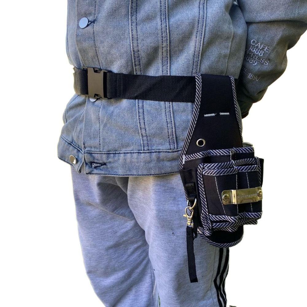 Multi Pocket Tool Waist Pack Large Capacity Wear-resistant Toolkit Electrician Ergonomic Design Holds Tools Securely
