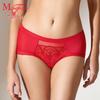 Manifen Women's Sexy Lace Mid-Low Waist Briefs