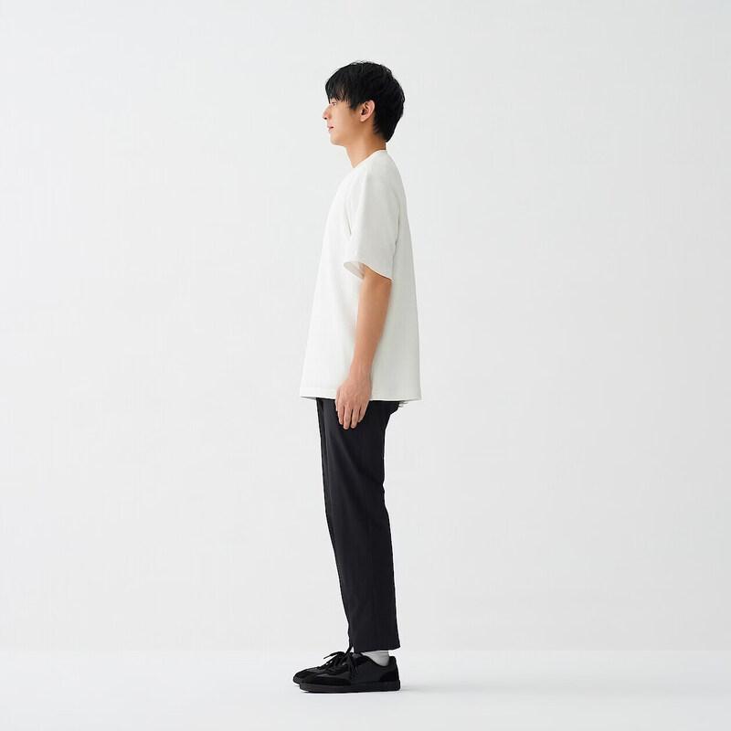MUJI Men's Water-Resistant Stretch Tapered Pants