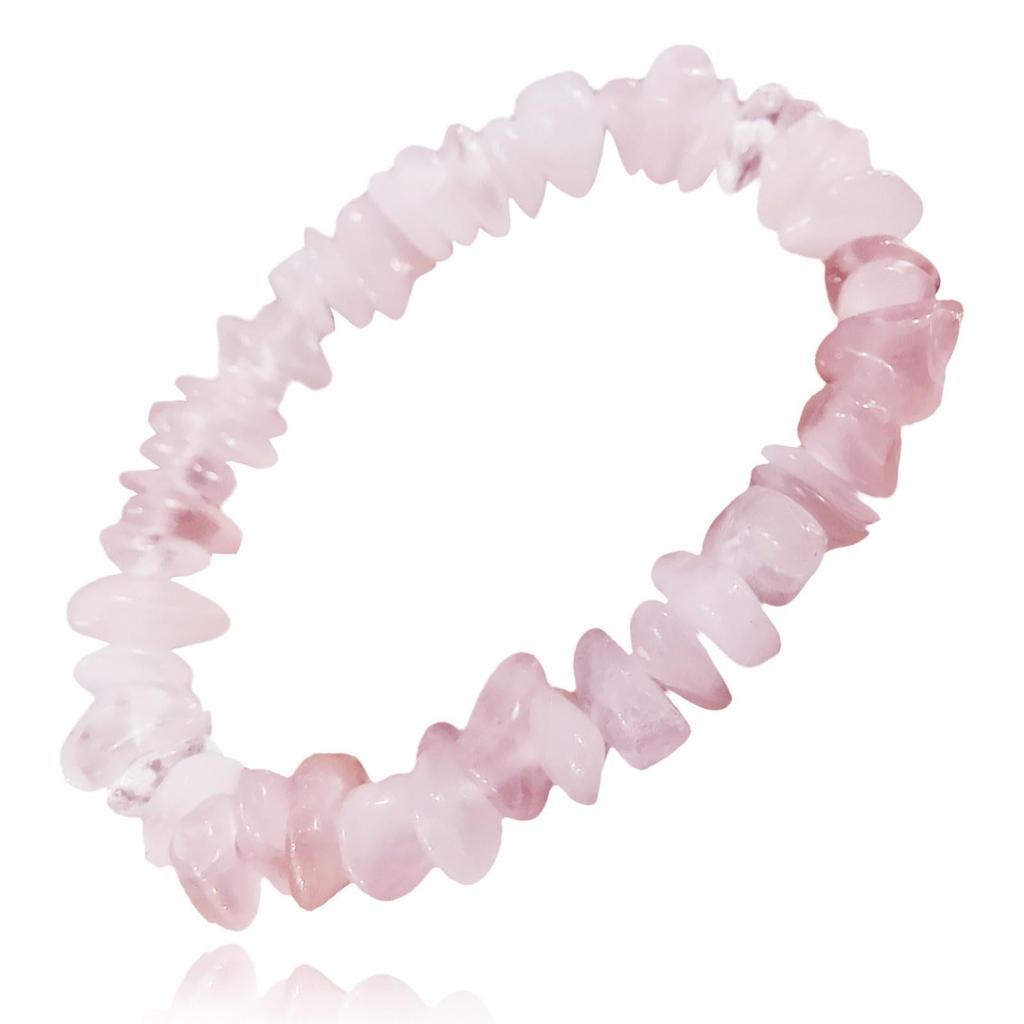 Natural stone gravel bracelet, natural crystal chalcedony beaded elastic rope bracelet, incentive gift, fluorite gravel bracelet.