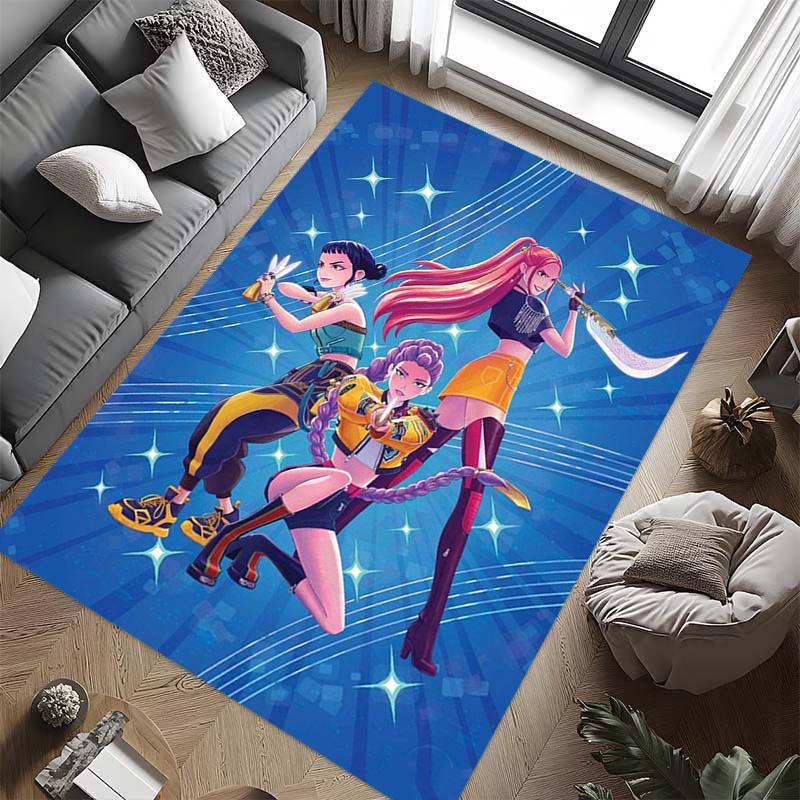 Dynamic Warriors: Action Adventure carpet Doormat Suitable for all seasons Art Office chair cushion Protective pad