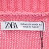 unused ZARA Long sleeve V neck knit cardigan M pink Men's Used